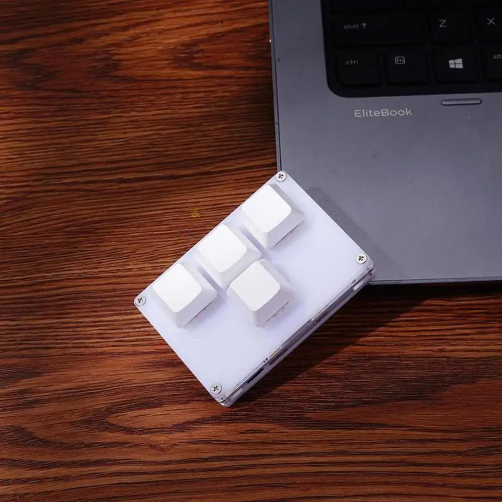 4 Keys Mini Keyboard Direction Arrows Keypad Up Down Left Right DIY Custom Programming Shortcuts USB Mechanical Keypad White