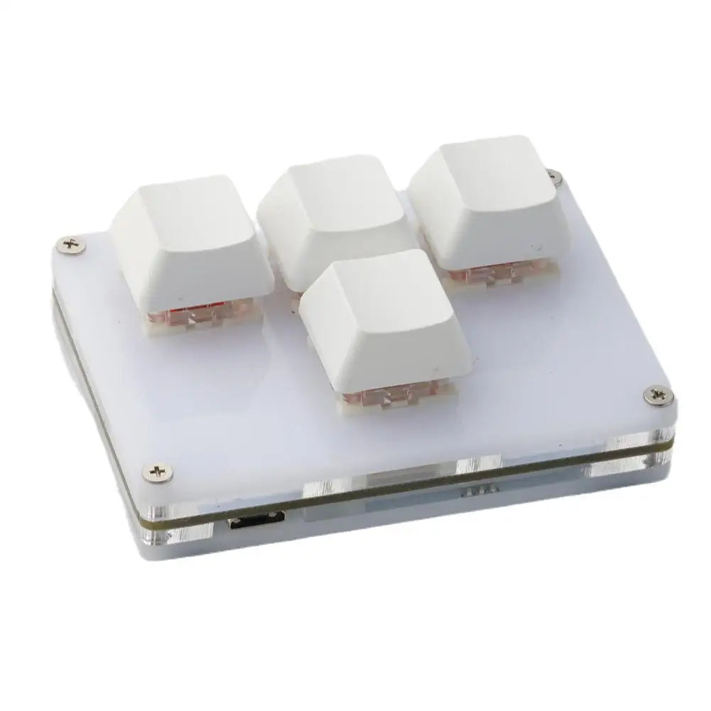 4 Keys Mini Keyboard Direction Arrows Keypad Up Down Left Right DIY Custom Programming Shortcuts USB Mechanical Keypad White