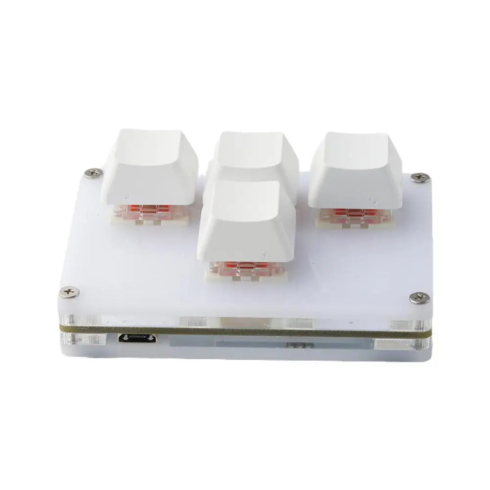 4 Keys Mini Keyboard Direction Arrows Keypad Up Down Left Right DIY Custom Programming Shortcuts USB Mechanical Keypad White