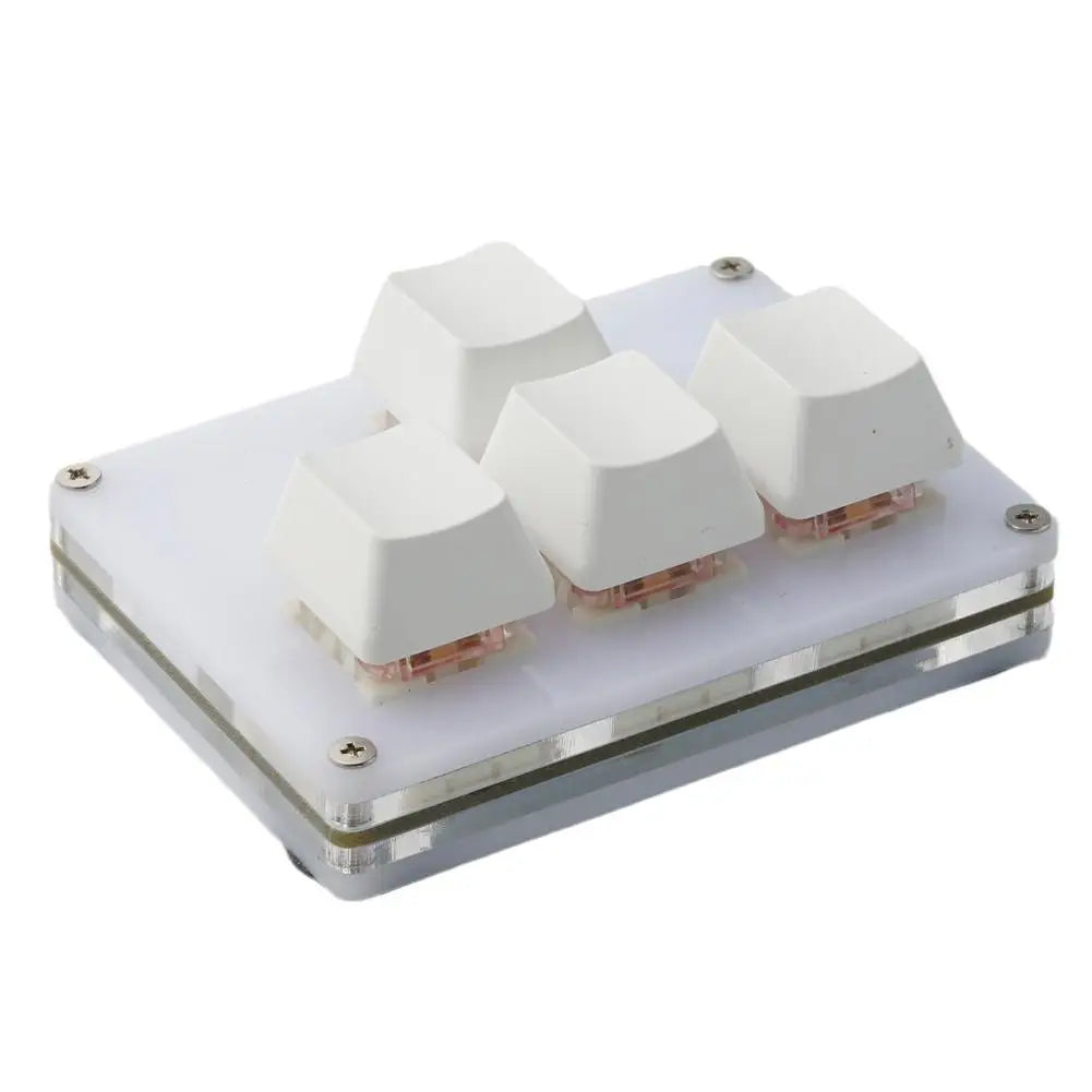 4 Keys Mini Keyboard Direction Arrows Keypad Up Down Left Right DIY Custom Programming Shortcuts USB Mechanical Keypad White