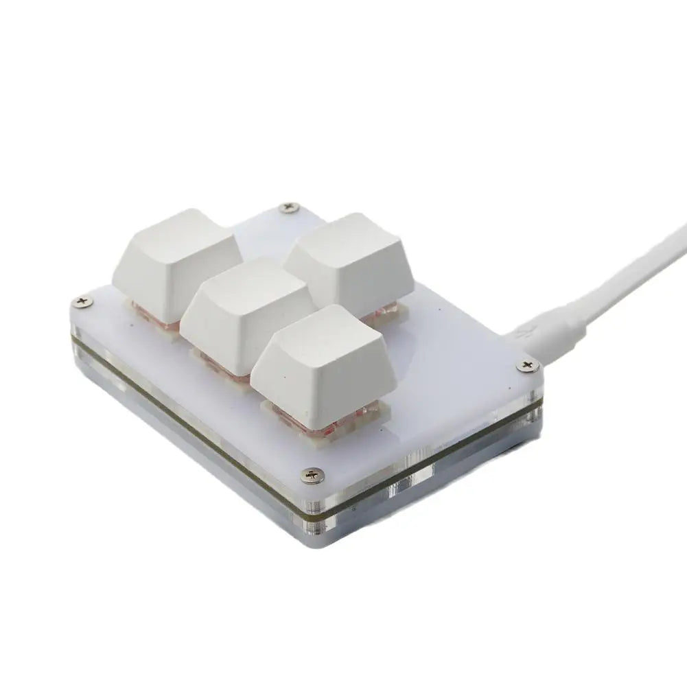 4 Keys Mini Keyboard Direction Arrows Keypad Up Down Left Right DIY Custom Programming Shortcuts USB Mechanical Keypad White