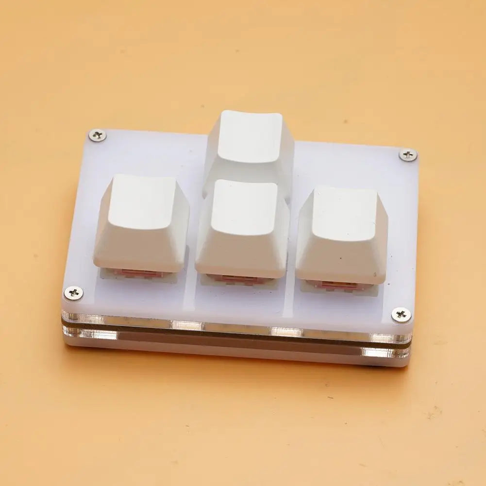 4 Keys Mini Keyboard Direction Arrows Keypad Up Down Left Right DIY Custom Programming Shortcuts USB Mechanical Keypad White